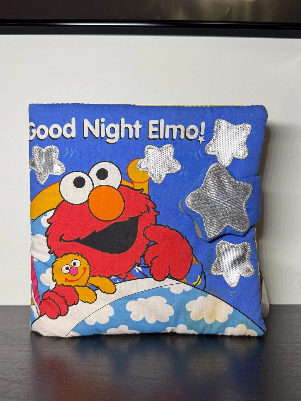 Y2K 2002 Good Night Elmo! Interactive Cloth Book